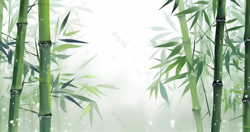 竹林中云雾弥漫,插画/手绘图,插画/手绘图库,插画/手绘图下载,插画/手绘